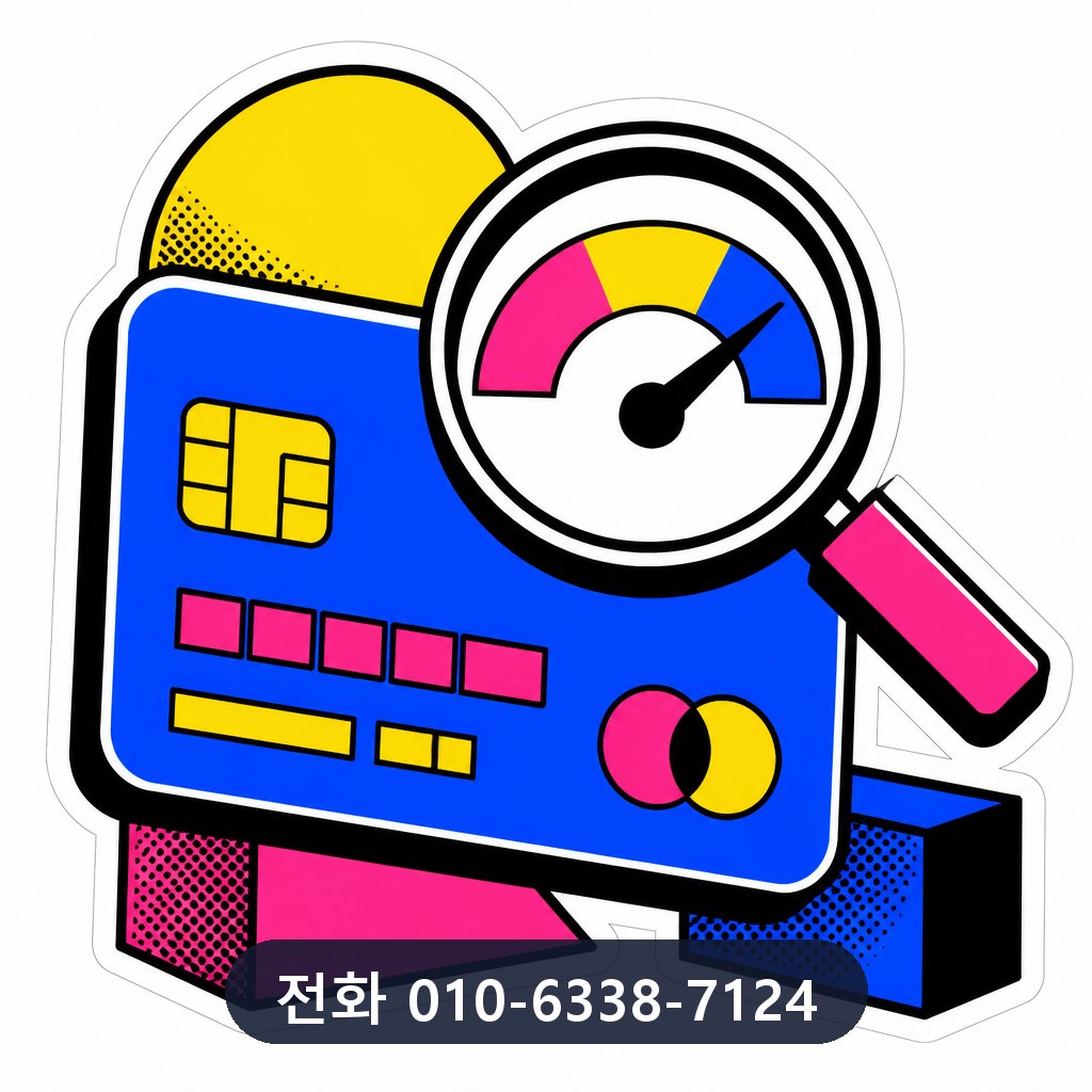 신용카드 한도 현금화 한도 확인 이미지 · 문의 010-6338-7124